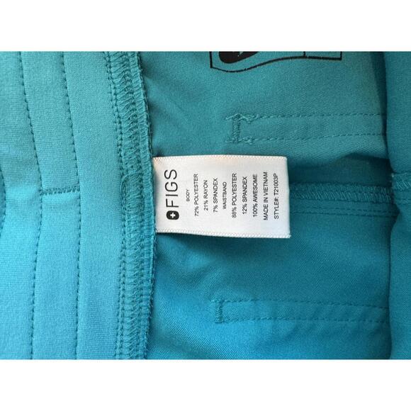 FIGS Livingston Scrub Pants Teal Size XS Petite - Picture 6 of 6